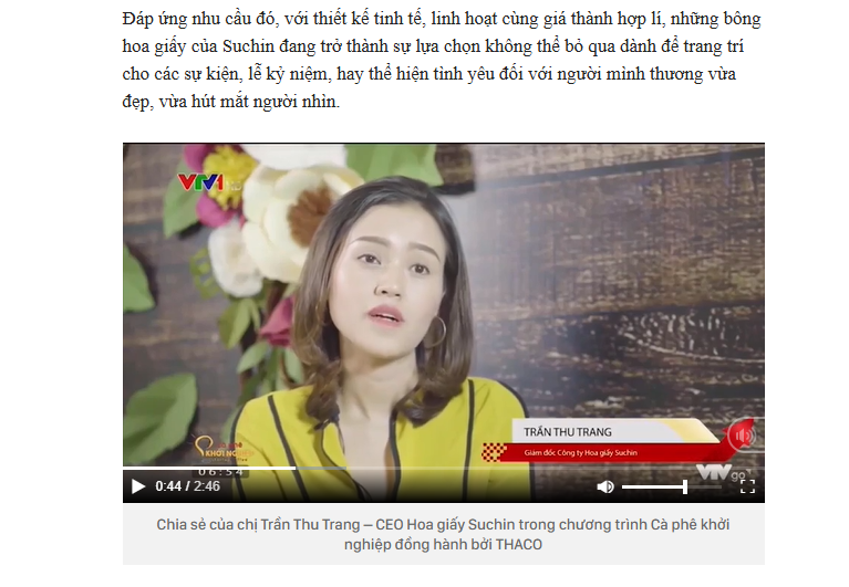 chia sẻ của ceo Trang trên kenh14
