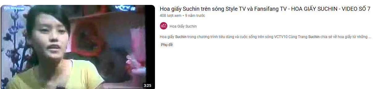 Hoa giấy Suchin xuất hiện trên sóng của Style TV & Fansifang TV