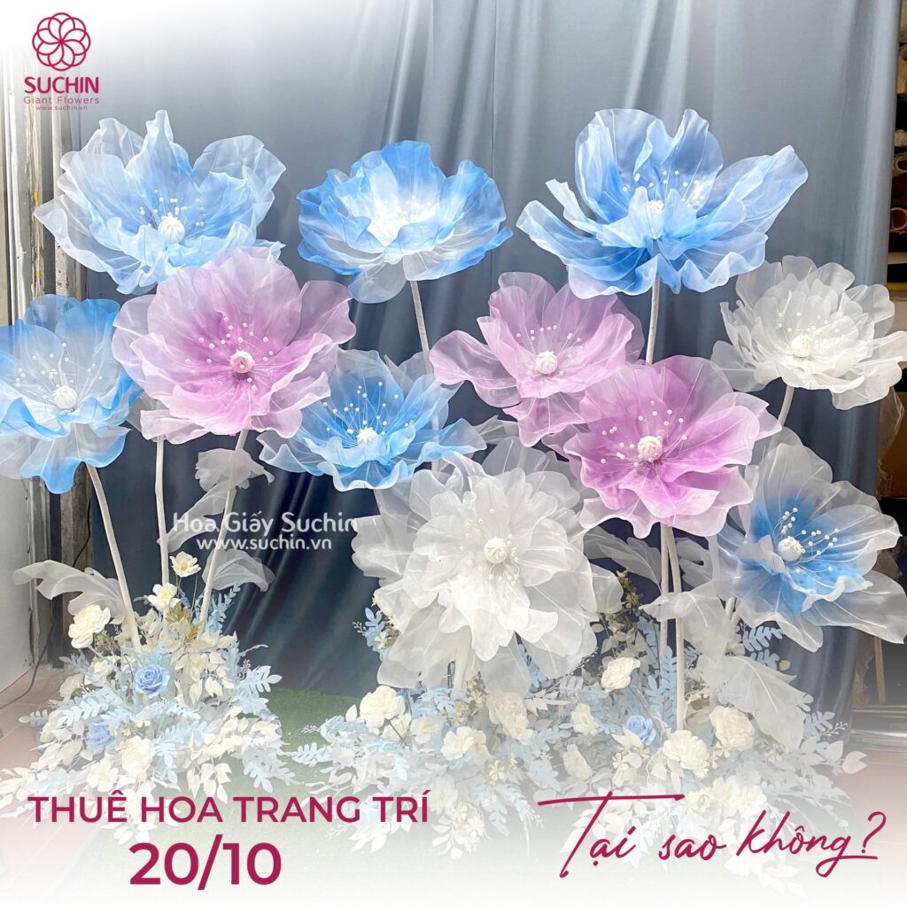 thuê hoa trang trí 20/10
