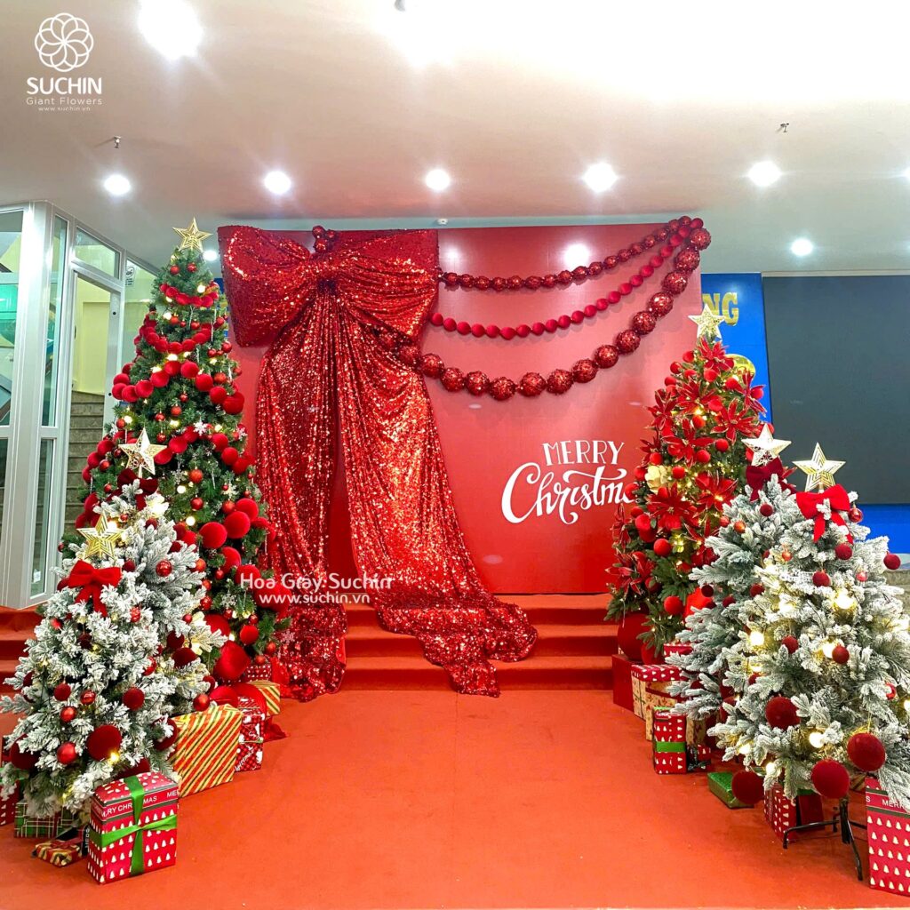 Nơ khổng lồ - ý tưởng trang trí Noel