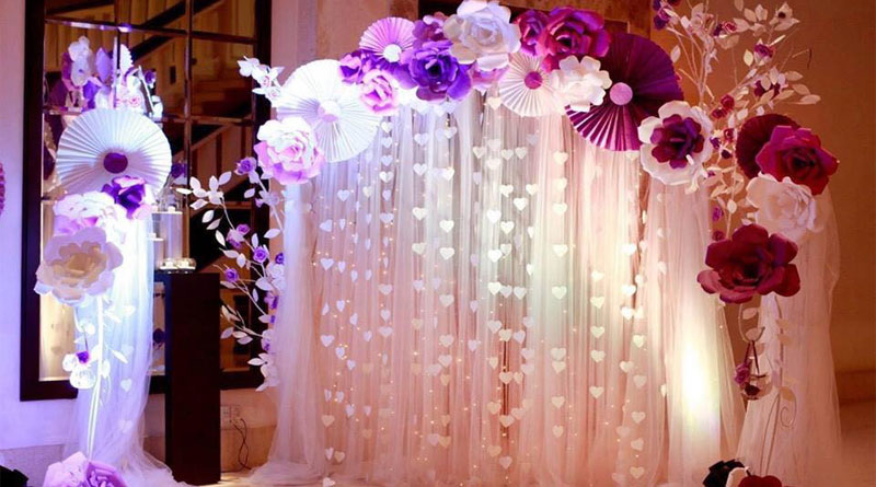 Làm backdrop đám cưới hoa giấy đẹp tại Hà Nội bạn đã biết chưa?