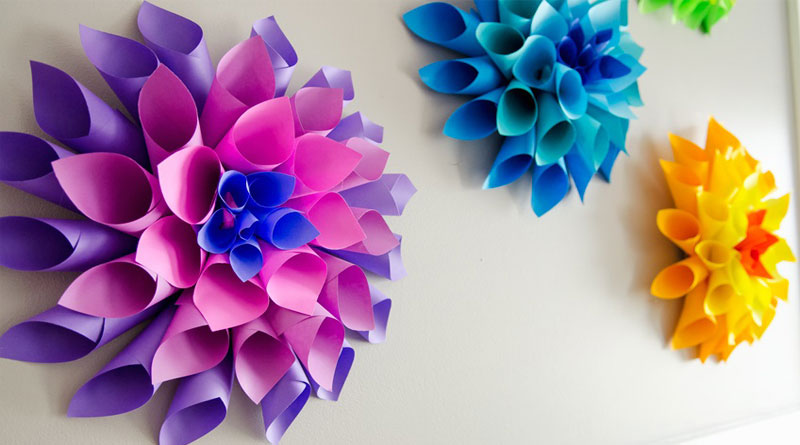 Hoa giấy treo tường, hoa giấy trang trí sang trọng, đẳng cấp