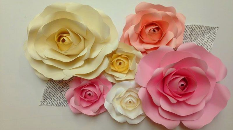 Hoa giấy thái trang trí nghệ thuật, trang trí backdrop sự kiện