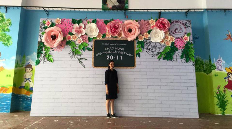 Những mẫu trang trí backdrop hoa giấy chủ đạo hiện nay