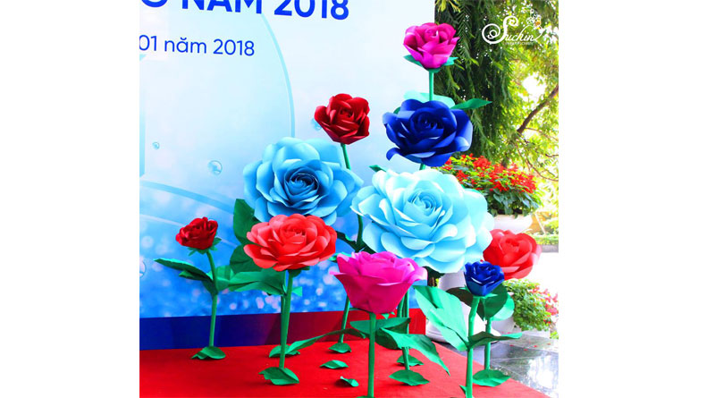 Mua hoa giấy handmade trang trí tại HN
