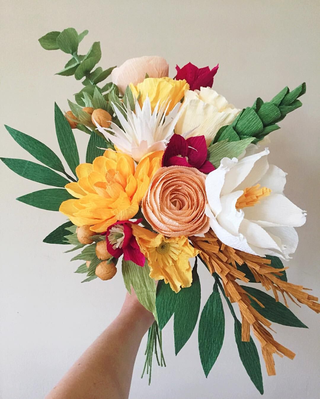 Sắc màu mùa thu thổi hồn trong giấy làm hoa handmade