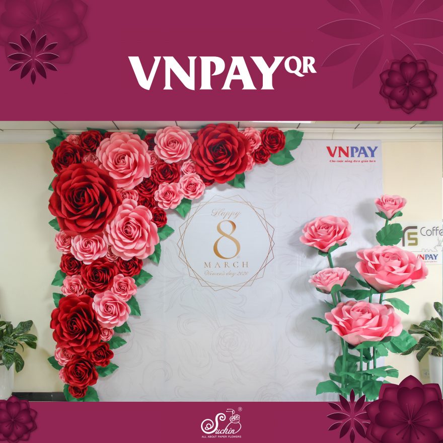Backdrop trang trí 8/3 tại VN Pay