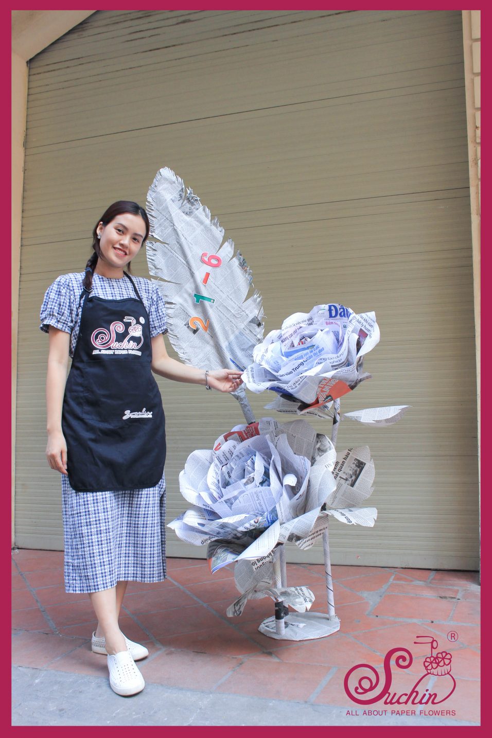 Cụm hoa giấy báo – Sản phẩm chúc mừng ngày báo chí cách mạng Việt Nam