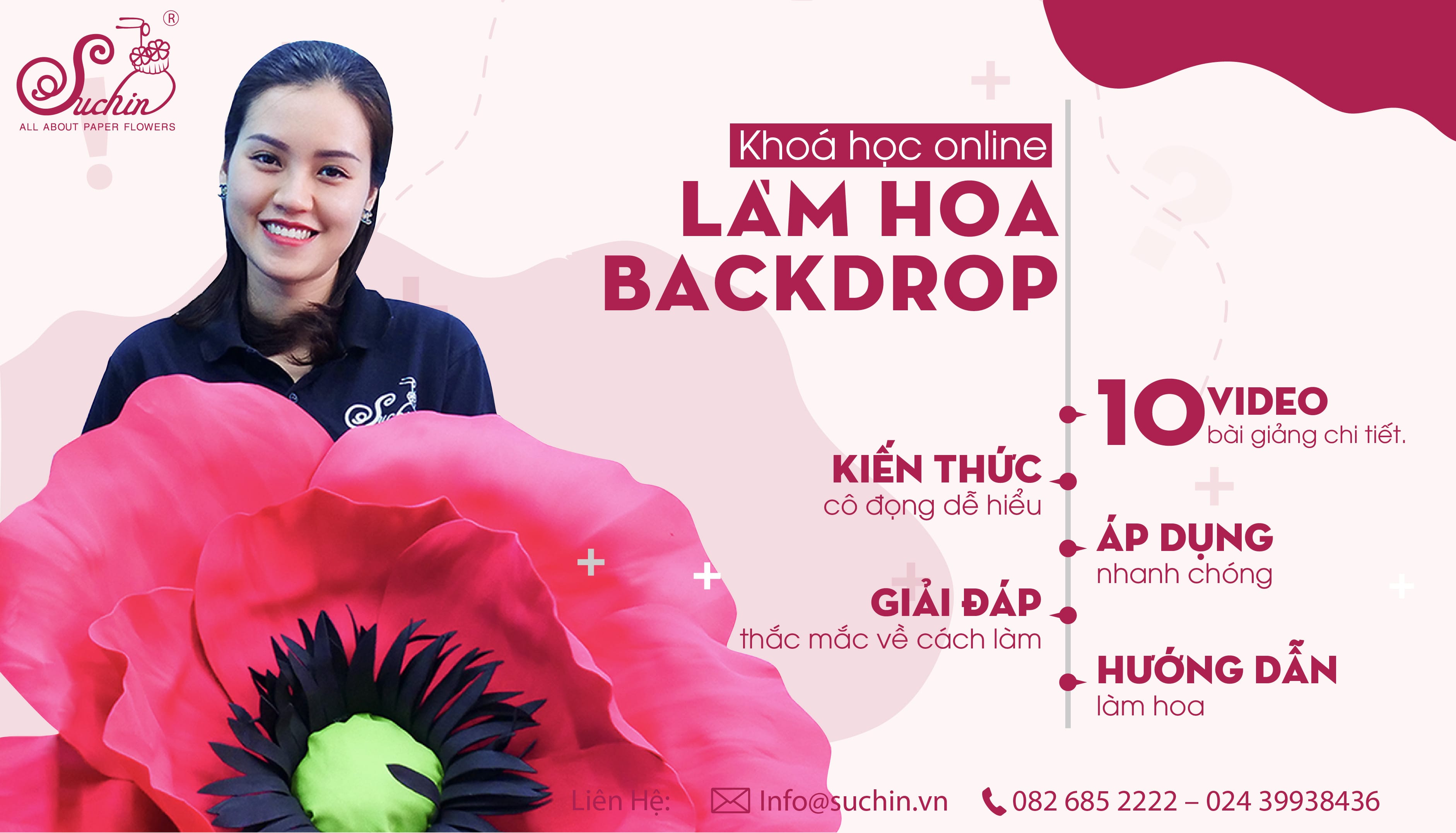 KHÓA HỌC LÀM HOA BACKDROP ONLINE
