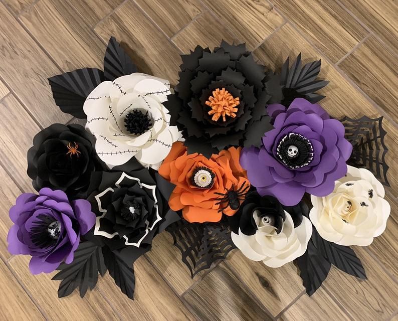 Ý TƯỞNG DECOR HALLOWEEN TỪ HOA GIẤY SIÊU LẠ