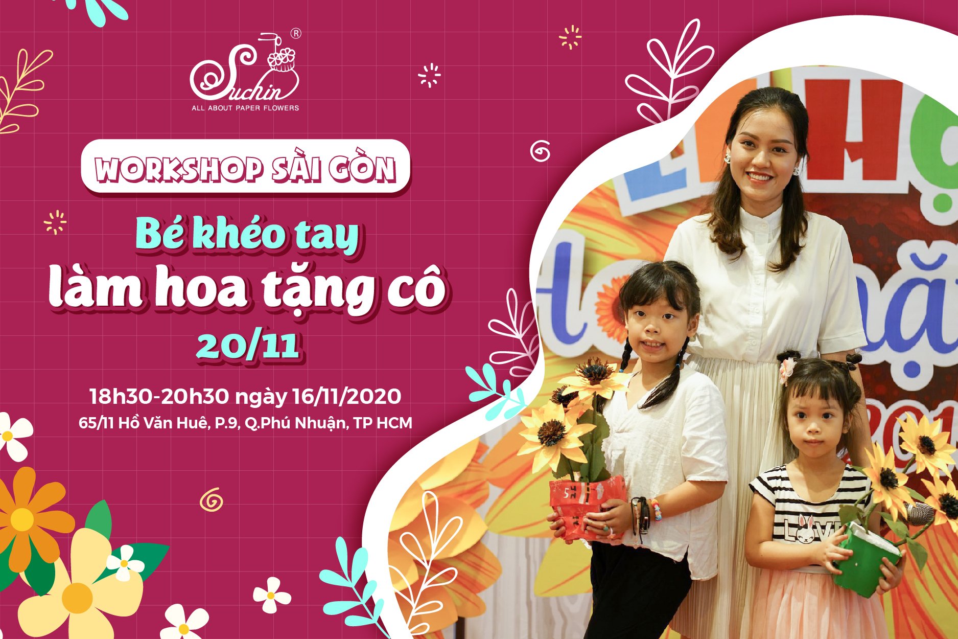 WORKSHOP LÀM HOA GIẤY CHO TRẺ EM