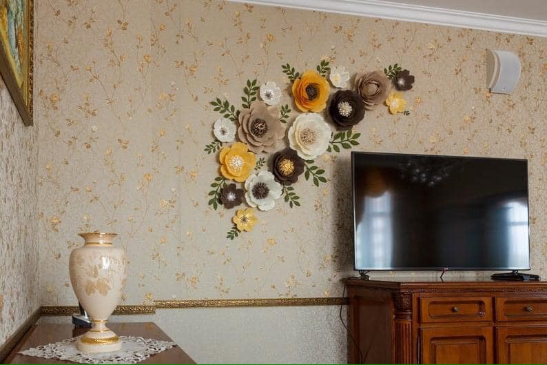 Tổng hợp cụm hoa giấy trang trí phòng, trang trí cửa hàng đẹp mắt