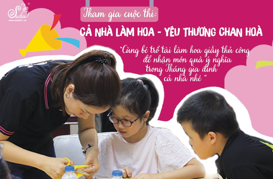 Cùng bé học làm hoa giấy và giành giải thưởng hấp dẫn từ SuchinShop