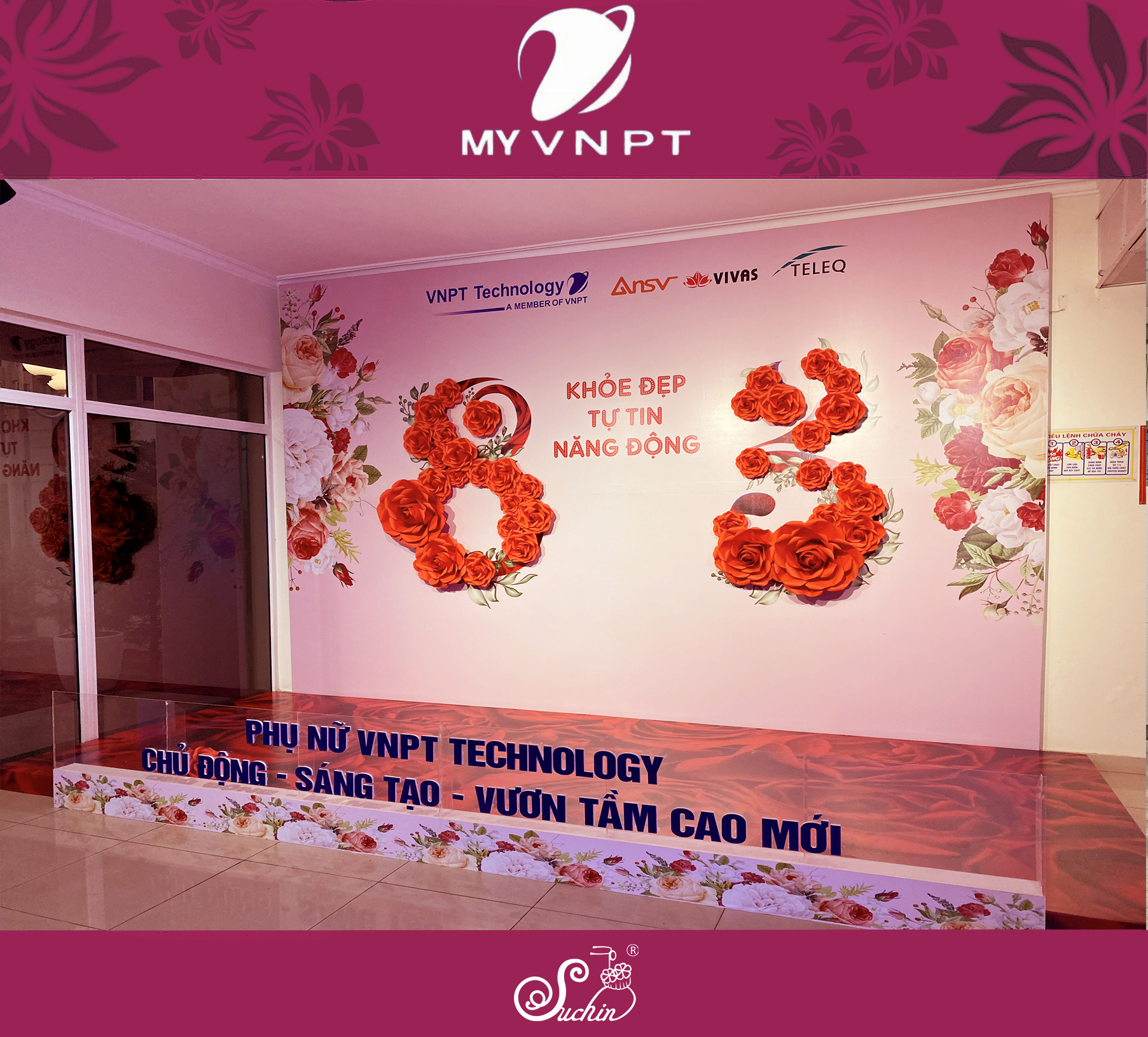 VNPT – BACKDROP HOA HỒNG TRANG TRÍ