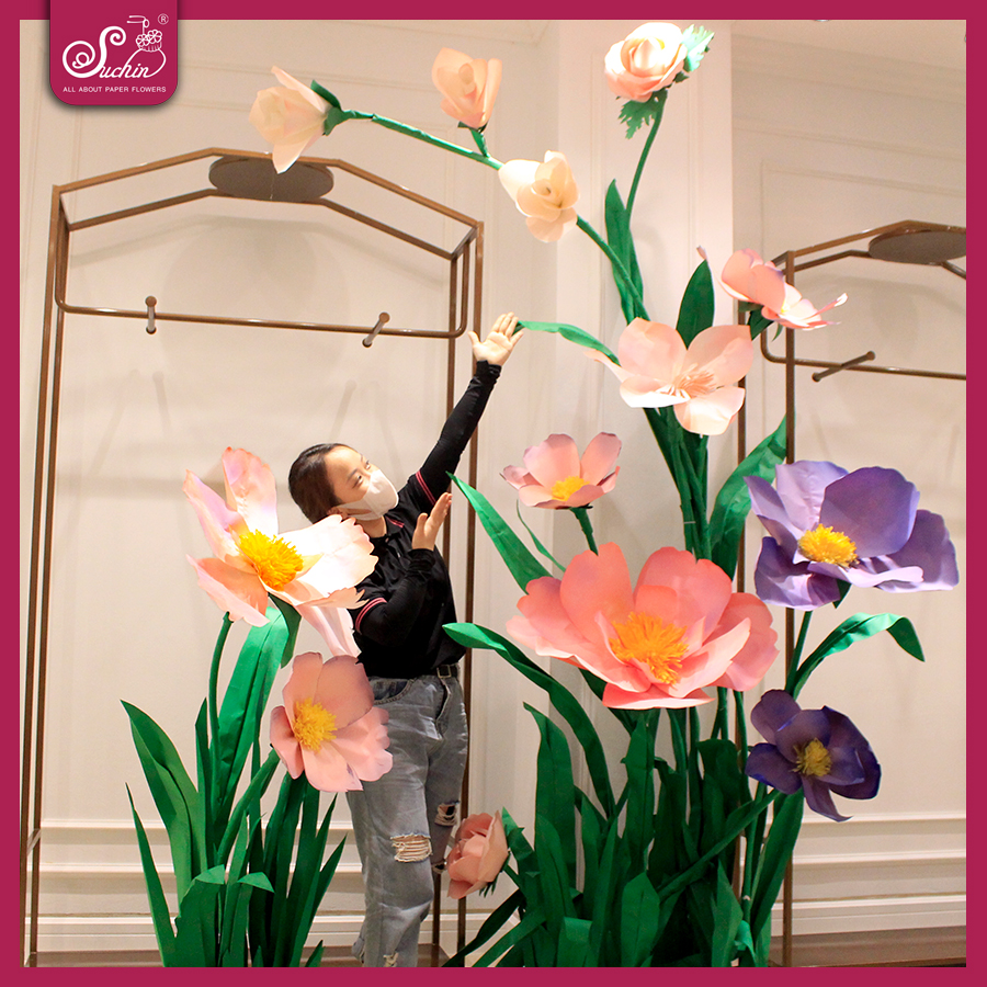 Bộ sưu tập các mẫu decor Tết bằng hoa giấy đẹp nhất của Suchin