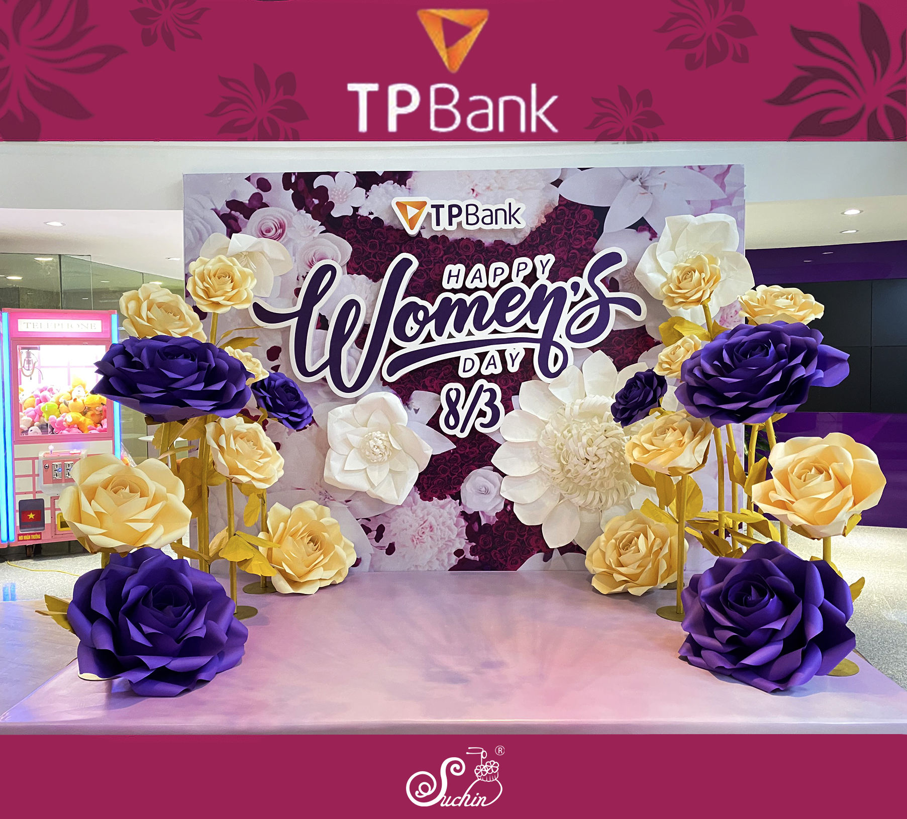 TP BANK – BACKDROP HOA KHỔNG LỒ TRANG TRÍ