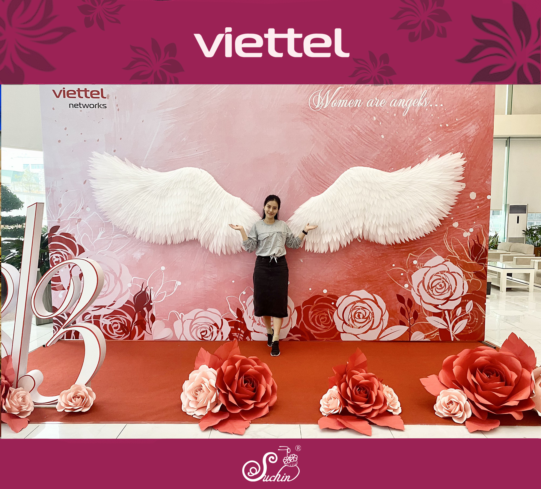 VIETTEL – BACKDROP CÁNH TIÊN TRANG TRÍ SỰ KIỆN 8/3
