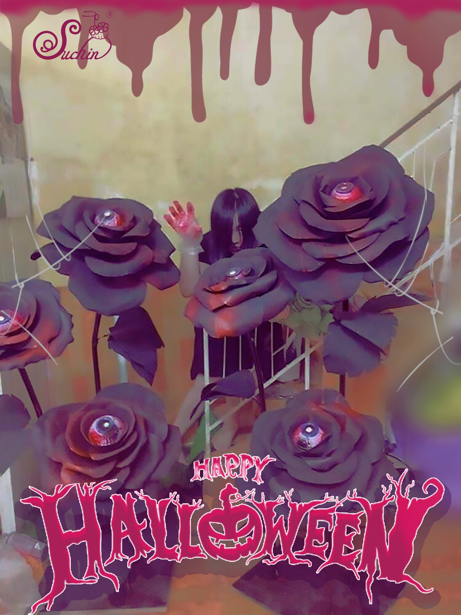 Chào đón Halloween với mẫu hoa giấy trang trí “rùng rợn” của Suchin