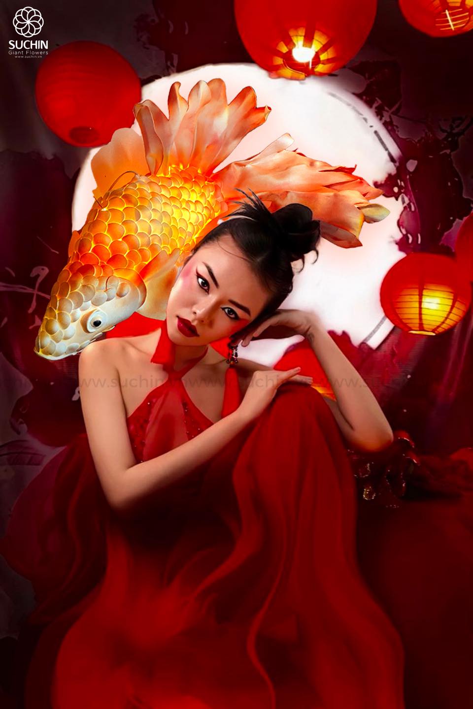 ĐÈN LỒNG TRUNG THU CÁ CHÉP DECOR TRUNG THU
