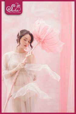 hoa voan khổng lồ chụp lookbook