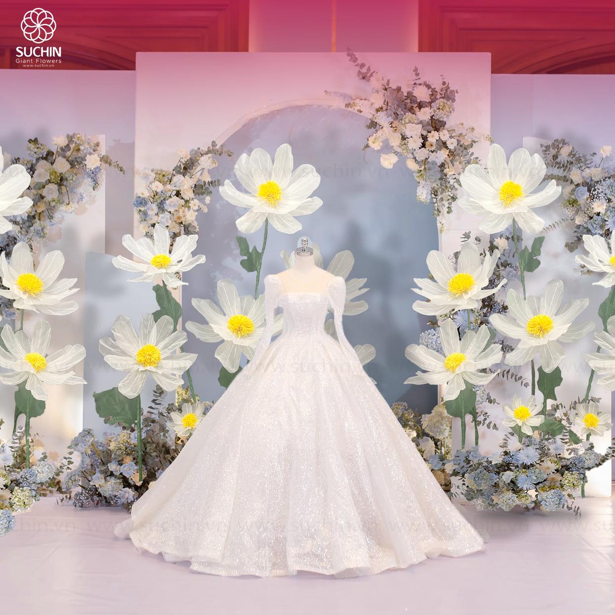 Xu hướng trang trí hoa khổng lồ – Trang trí sự kiện, tiệc cưới, backdrop