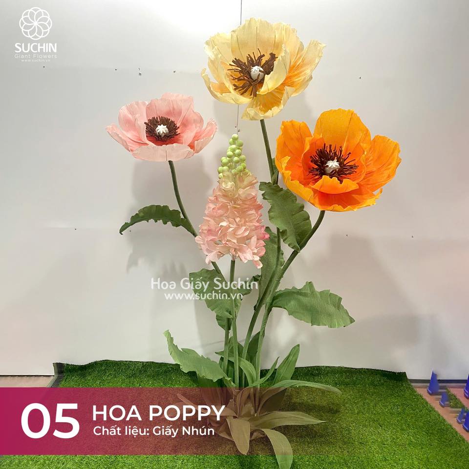 mẫu hoa giấy trang trí hè