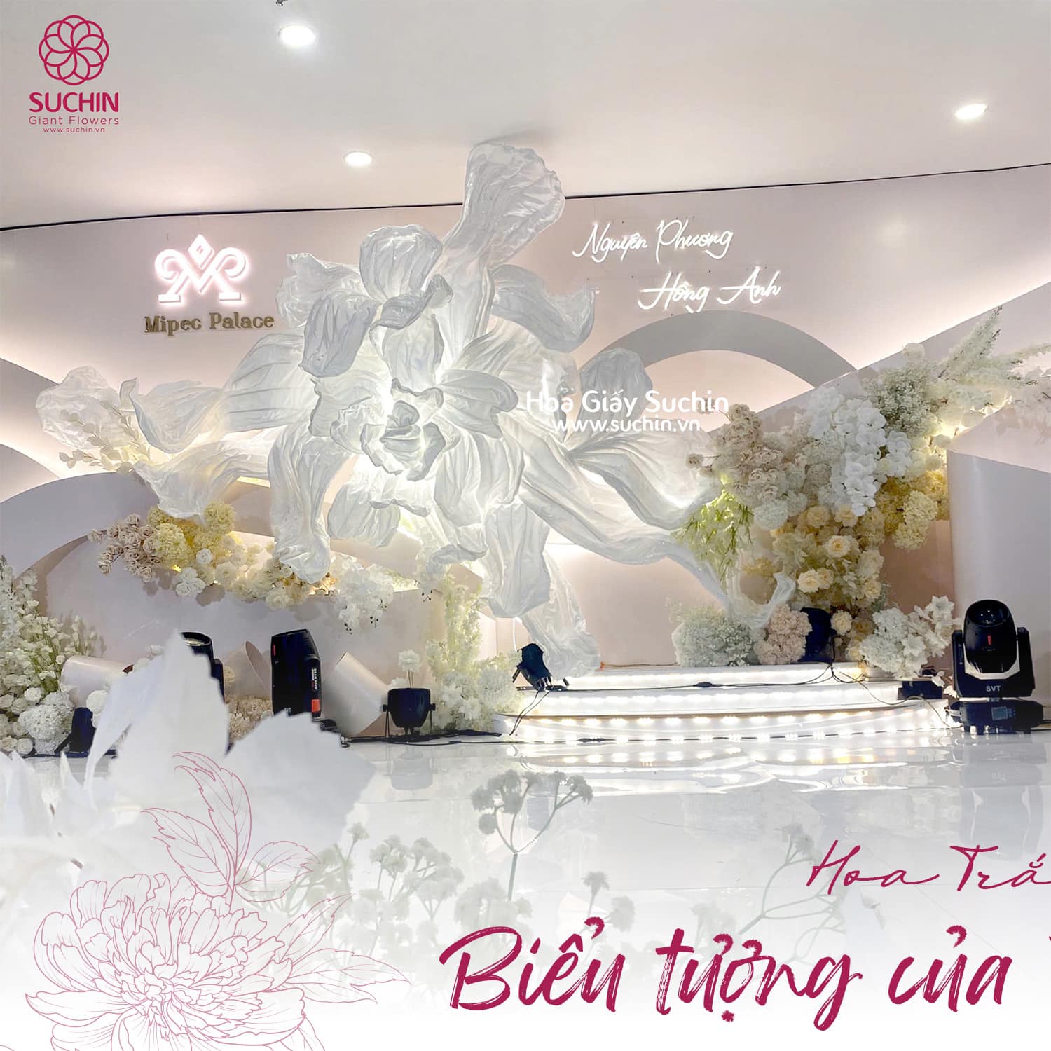hoa trắng trong đám cưới