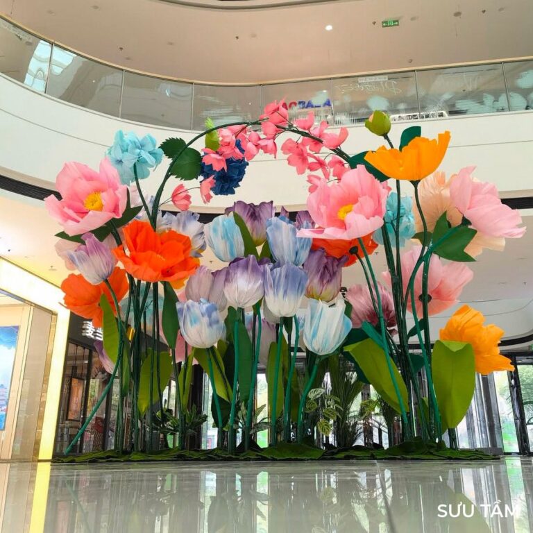 Cụm hoa tulip mút xốp khổng lồ