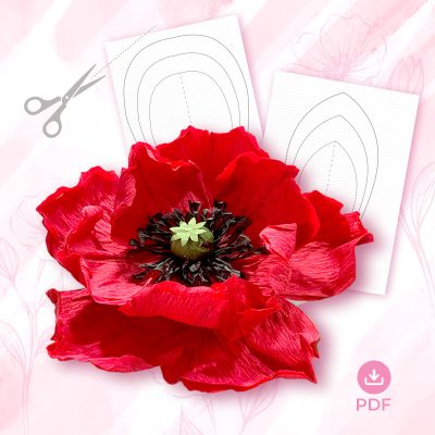 MẪU HOA POPPY – GIẤY NHÚN