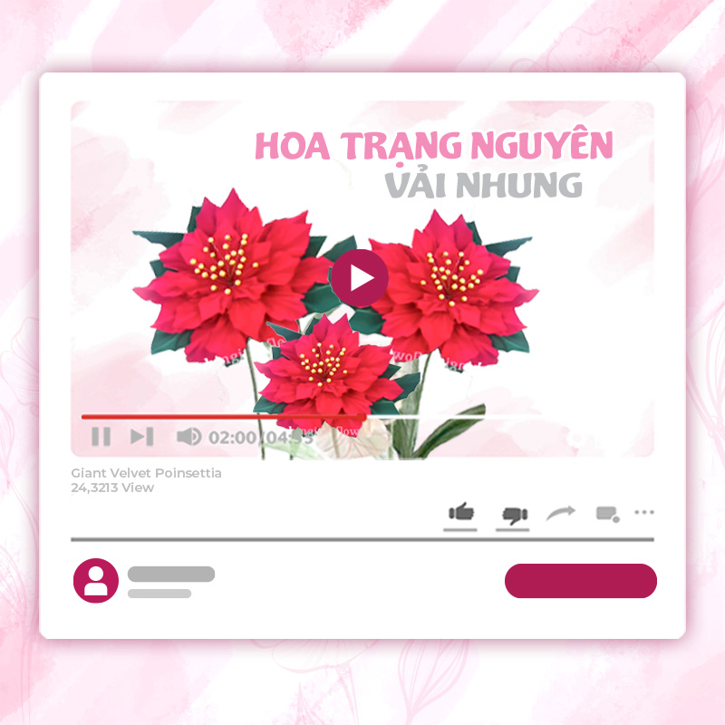 KHÓA HỌC HOA TRẠNG NGUYÊN VẢI NHUNG KHỔNG LỒ