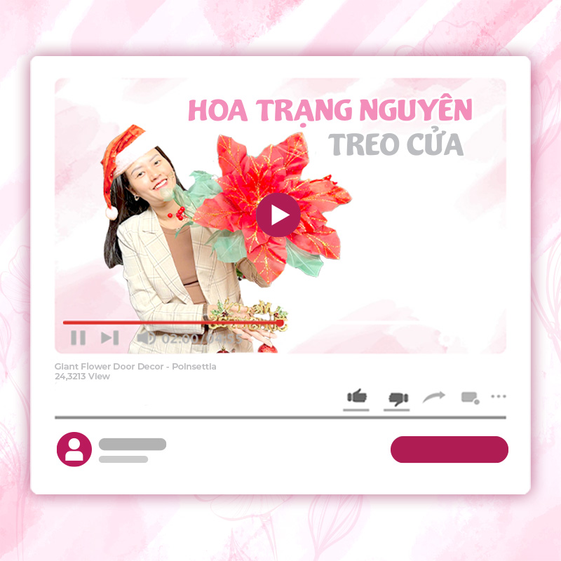 KHÓA HỌC LÀM HOA TRẠNG NGUYÊN TREO CỬA NOEL
