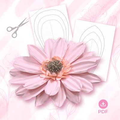 MẪU HOA ĐỒNG TIỀN – GIẤY MỸ THUẬT